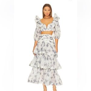 Zimmermann Pleated Bodice & Tiered Skirt Set